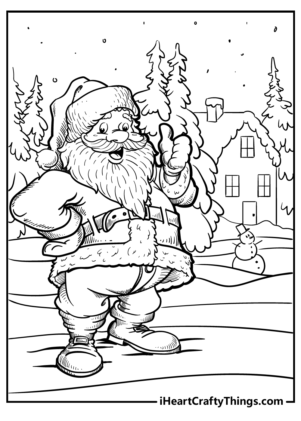 Free santa coloring pages