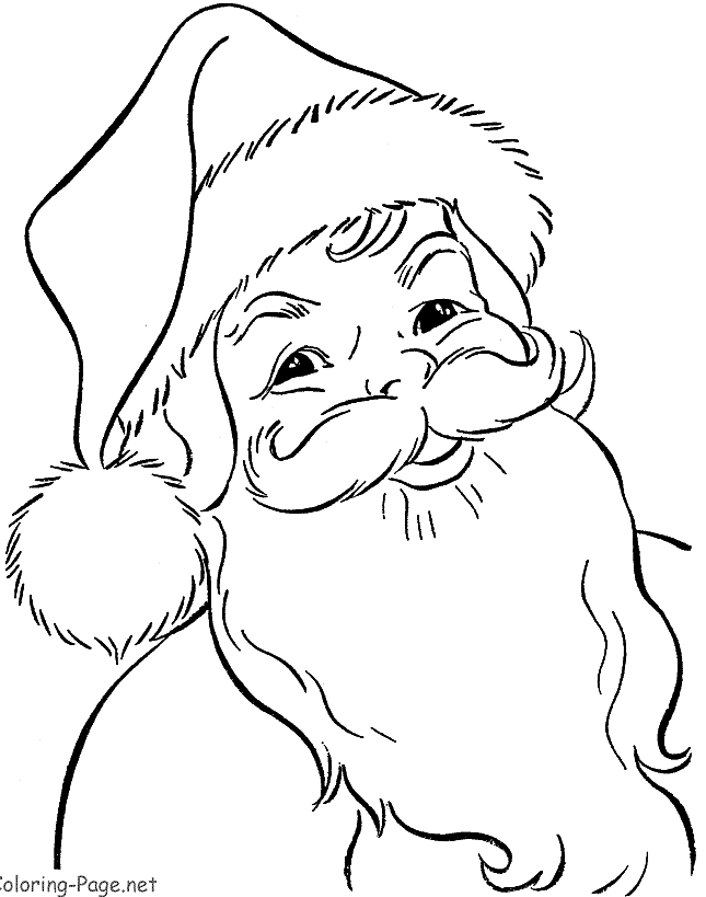 Free santa coloring pages and printables for kids
