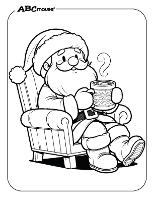 Santa claus coloring pages for kids