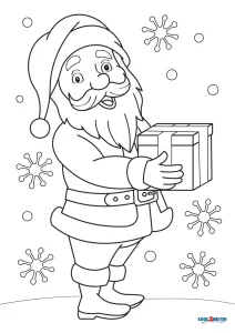 Free printable santa coloring pages for kids