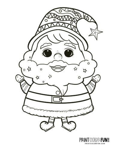 Cute santa claus coloring pages for craft learning fun plus twas the night before christmas at