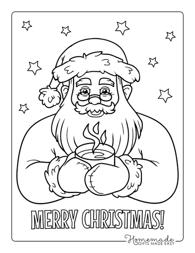 Best santa coloring pages for kids adults free printable pdfs