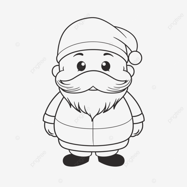 Santa claus coloring page outline sketch drawing vector wing drawing santa drawing ring drawing png and vector with transparent background for free download