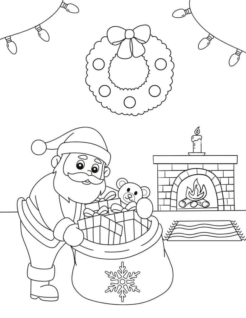 Free christmas coloring pages for kids