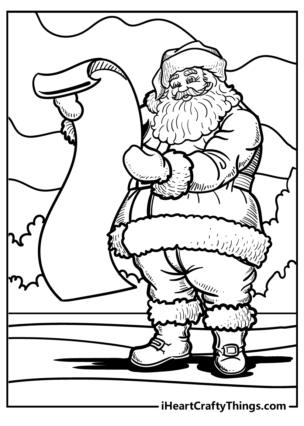 Free santa coloring pages