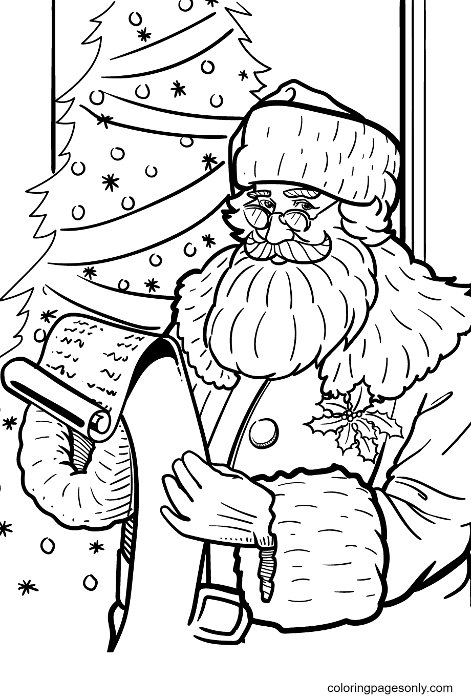 Santa claus coloring pages printable for free download