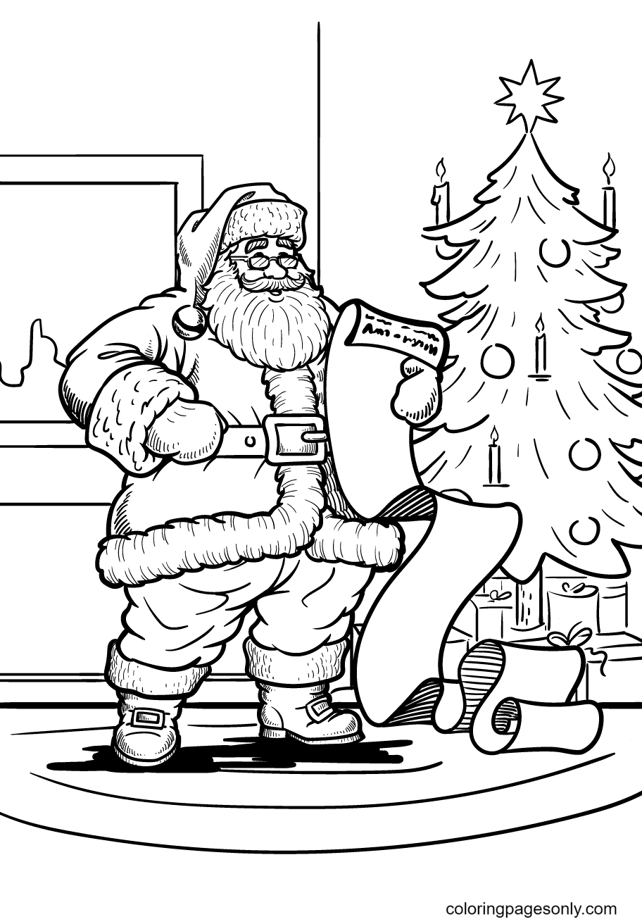 Santa claus coloring pages printable for free download