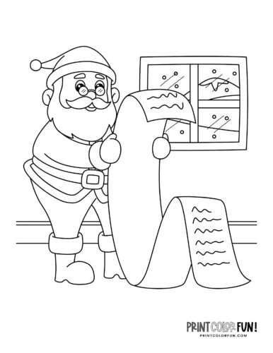 Cute santa claus coloring pages for craft learning fun plus twas the night before christmas at