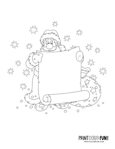 Cute santa claus coloring pages for craft learning fun plus twas the night before christmas at