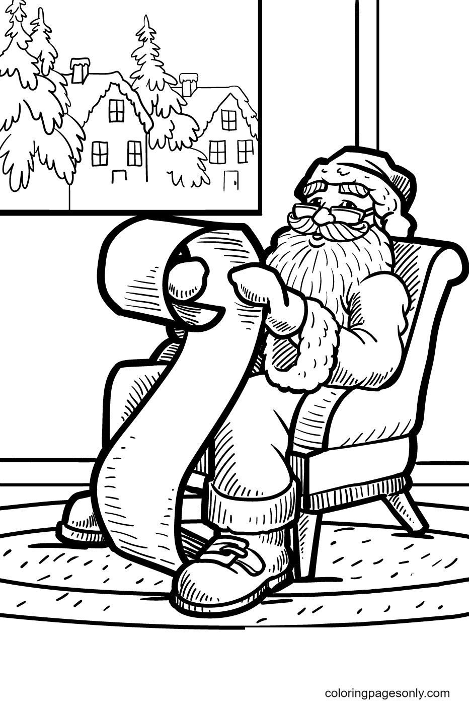 Santa claus coloring pages printable for free download