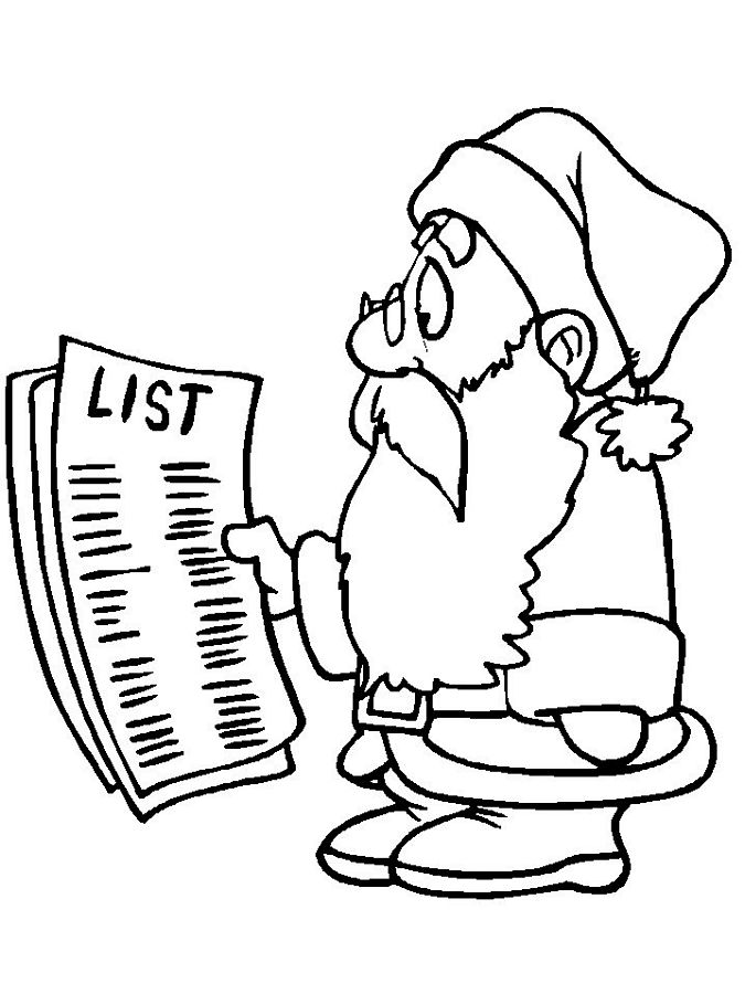 Santa coloring pages