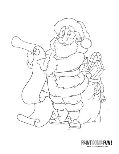 Cute santa claus coloring pages for craft learning fun plus twas the night before christmas at