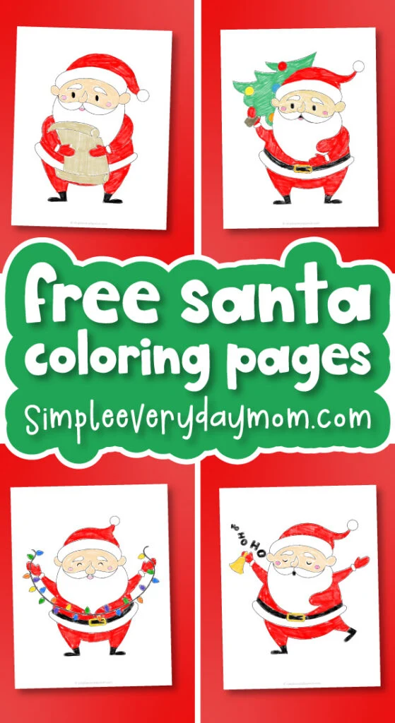 Free printable santa coloring pages for kids