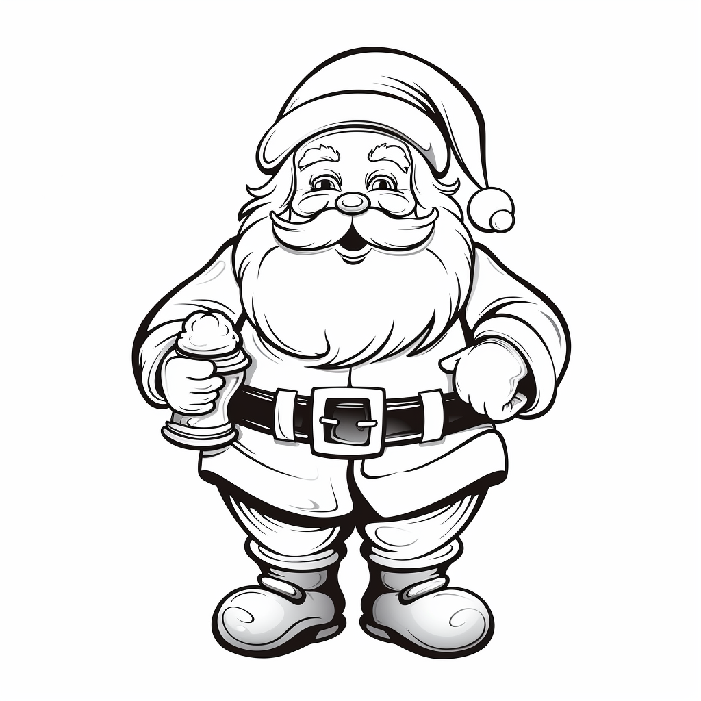 Santa coloring pages