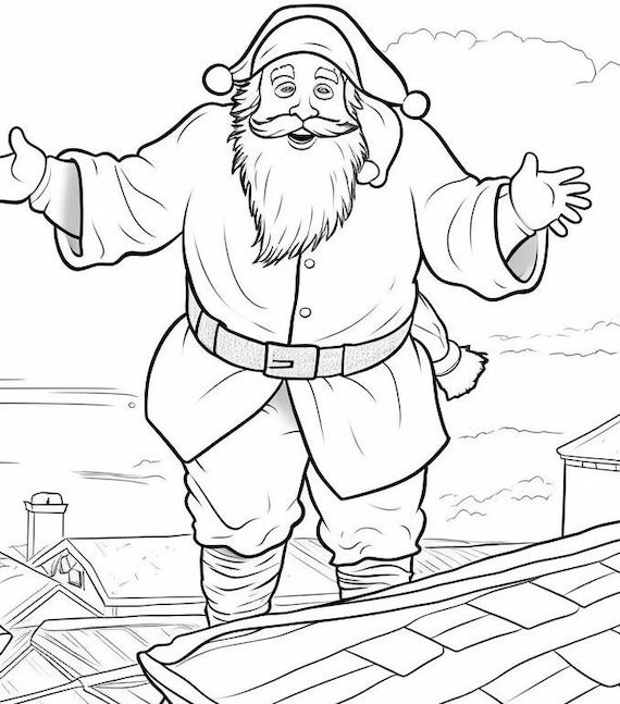 Santa claus coloring extravaganza festive pictures for your creative joy