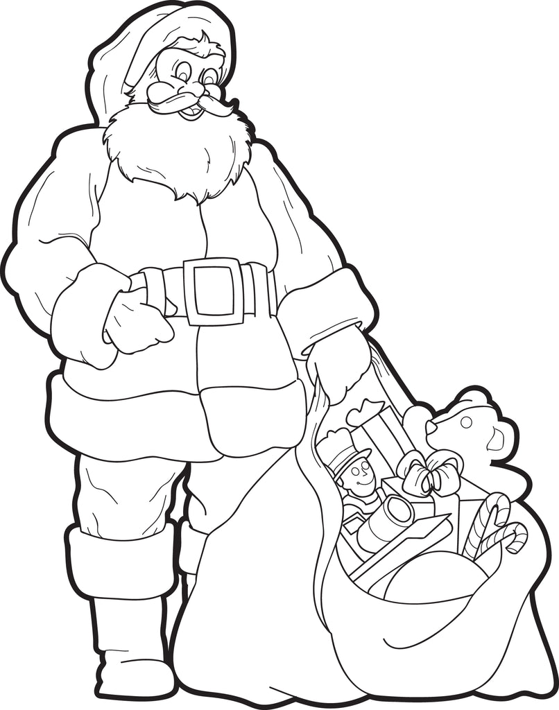 Printable santa claus coloring page for kids â