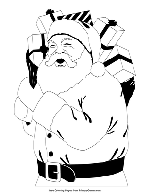Santa claus coloring page â free printable pdf from