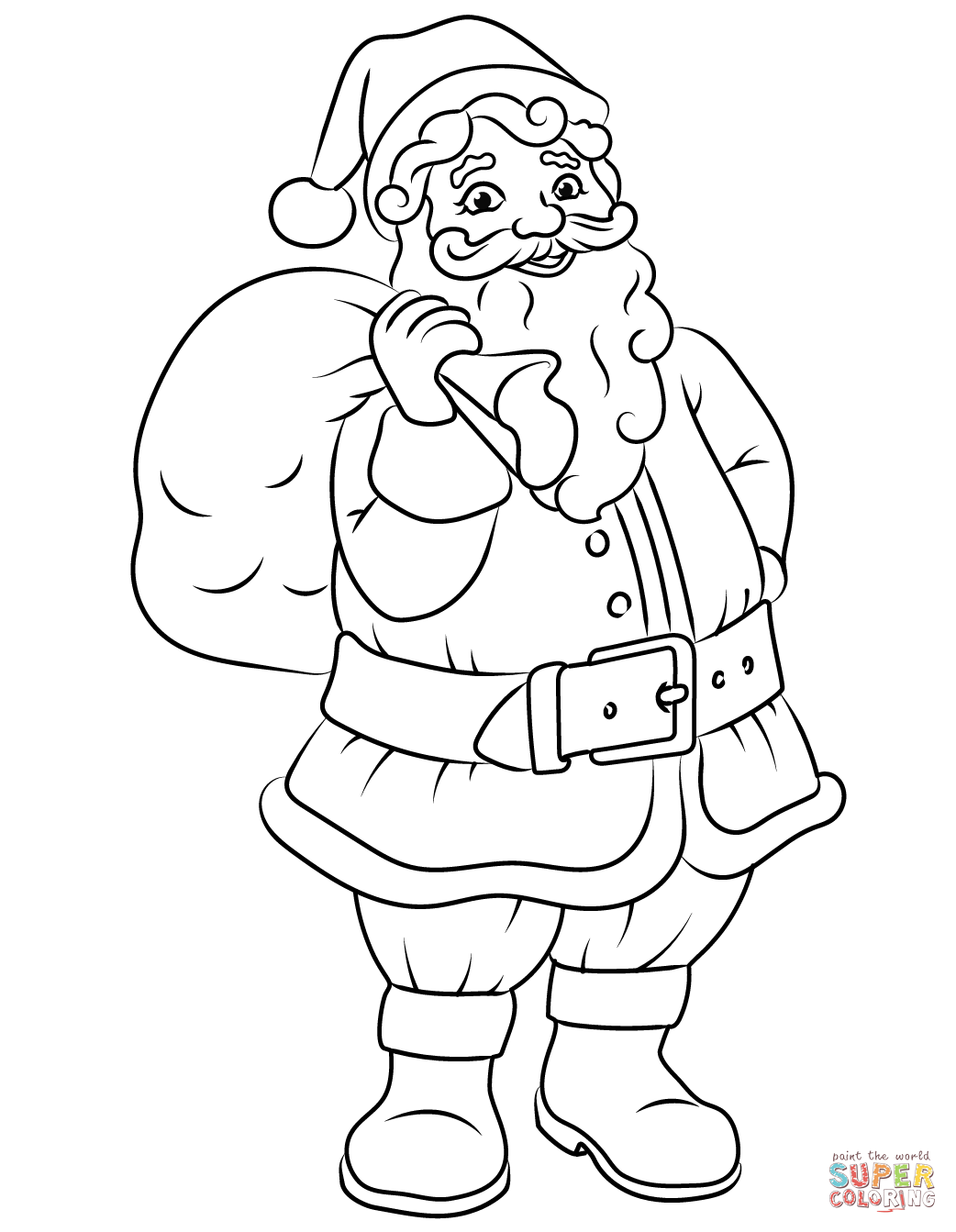 Santa claus coloring page free printable coloring pages