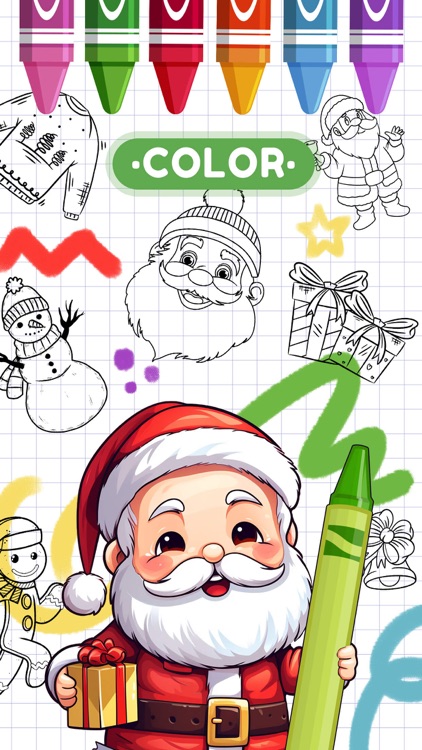 Santa coloring pages by intelectiva