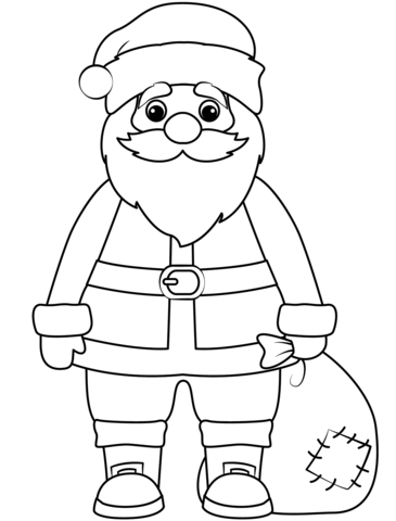 Santa coloring page free printable coloring pages