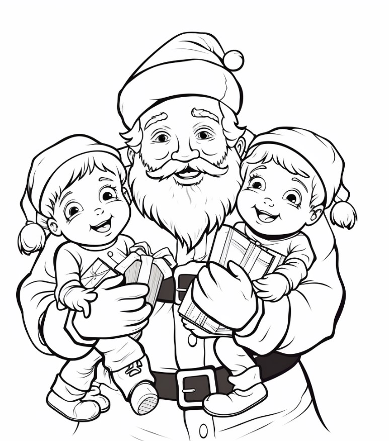 Santa coloring pages