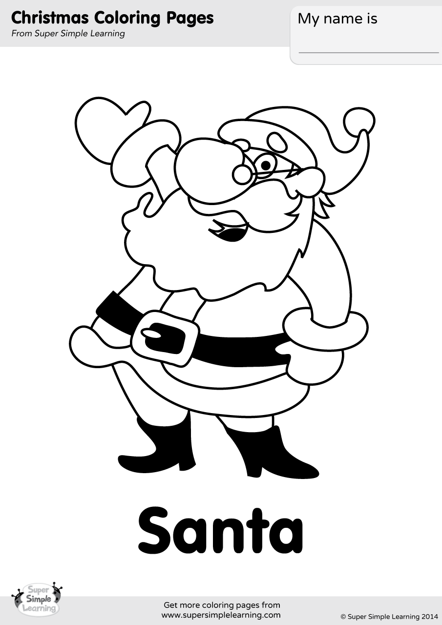 Santa coloring page