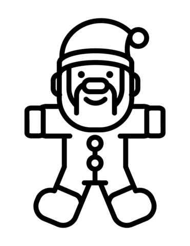 Santa claus doll coloring page free printable coloring pages
