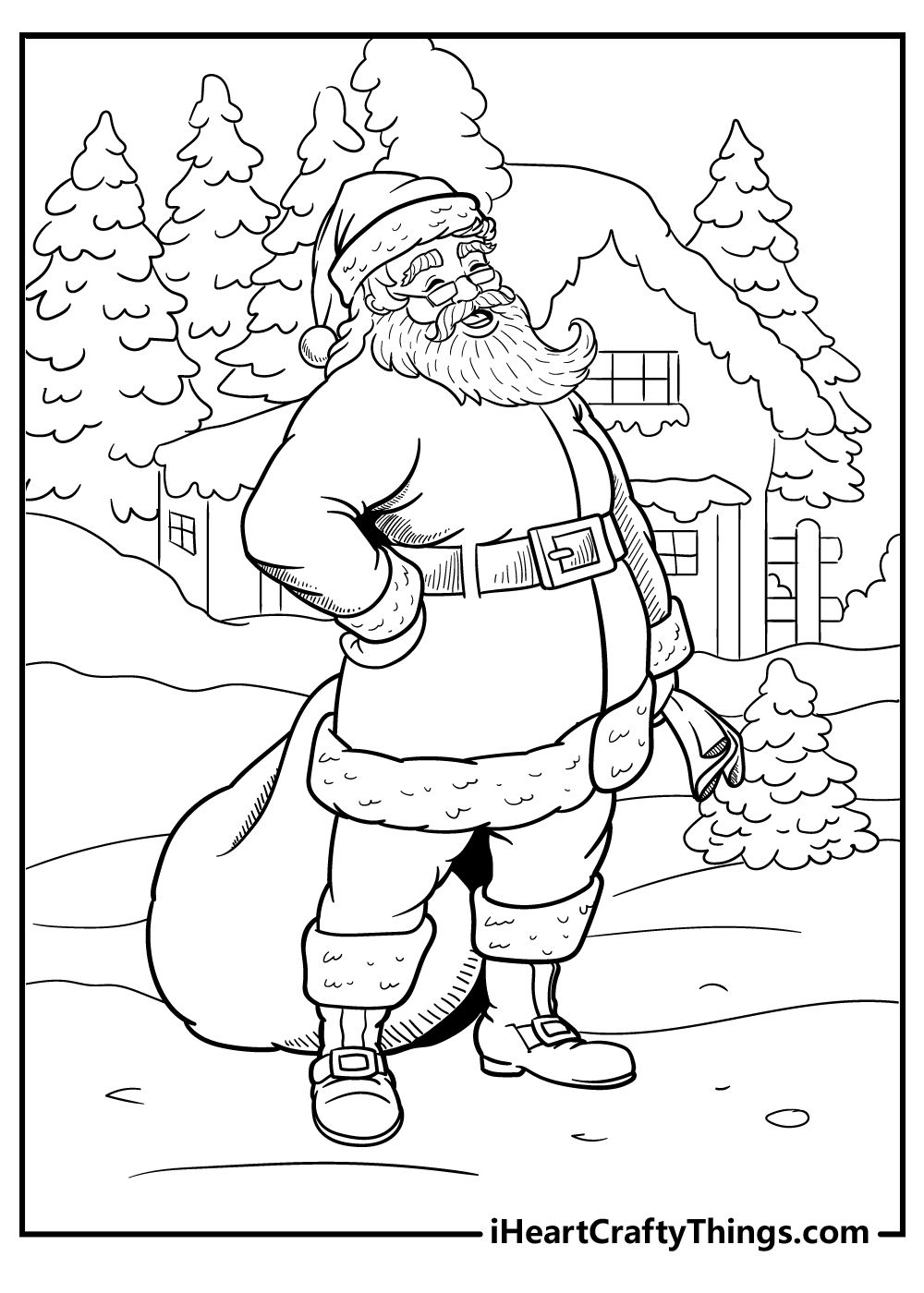 Santa coloring pages