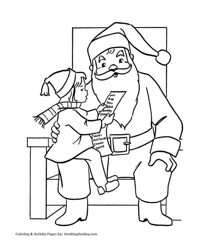 Santa claus coloring pages