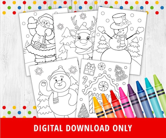 Christmas coloring pages christmas printables christmas game christmas activities printable coloring pages santa coloring page digital