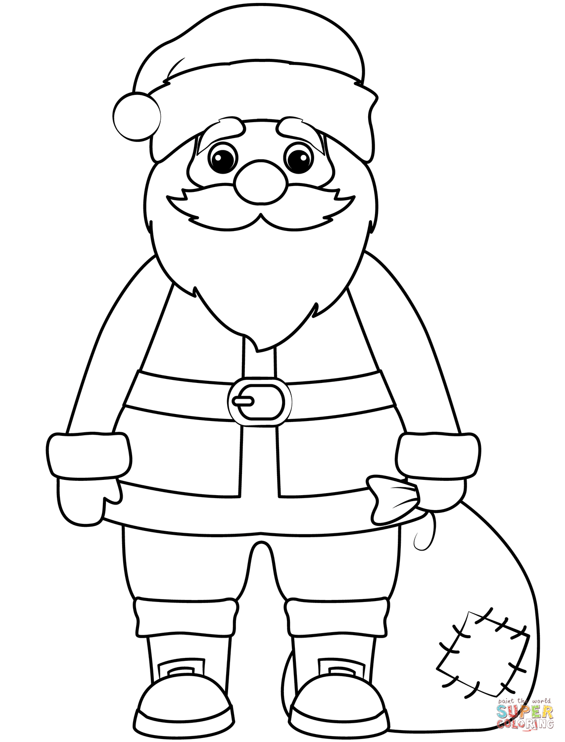 Santa coloring page free printable coloring pages