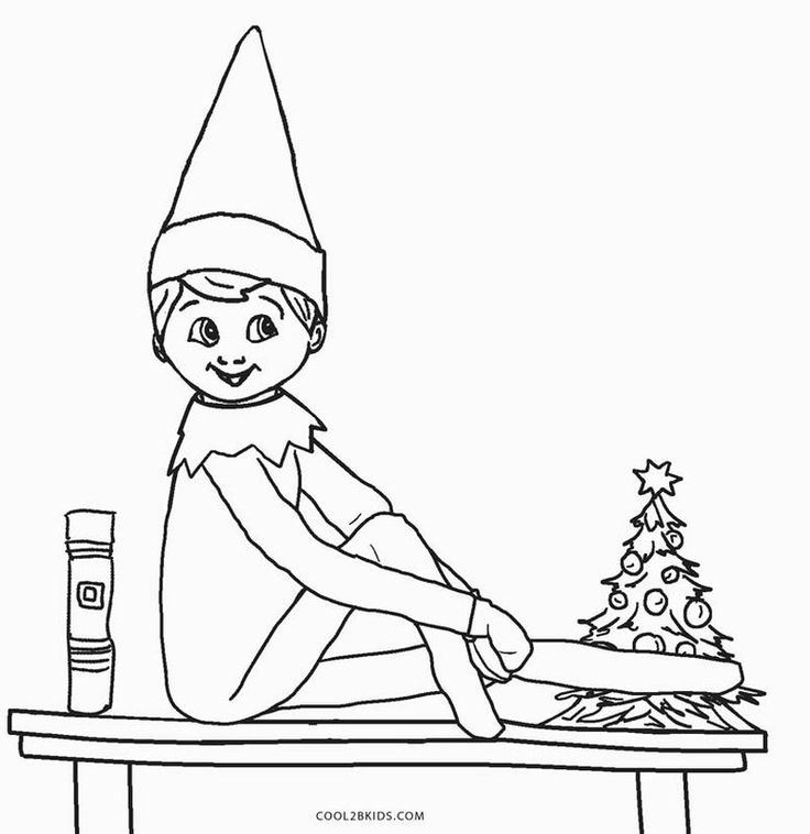 Elf coloring pages printable pdf