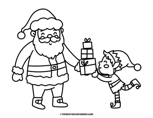 Elf coloring pages free printables