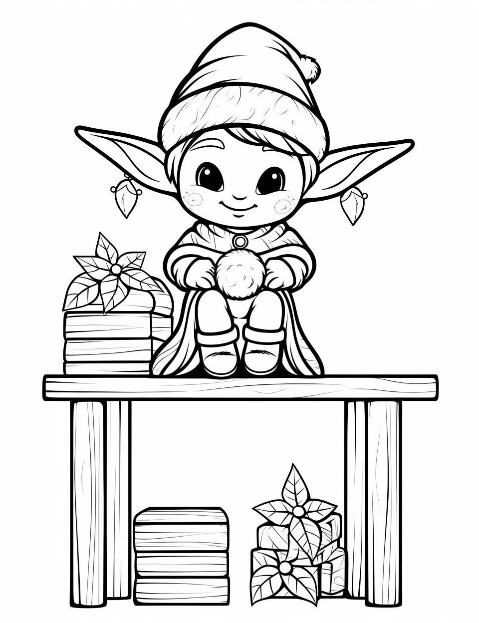 Stunning elf coloring pages for kids and adults