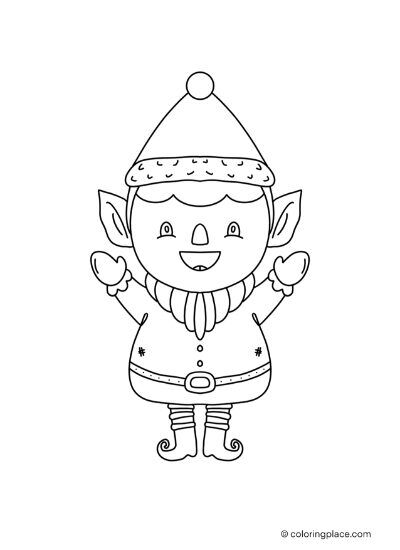 Christmas elf coloring place