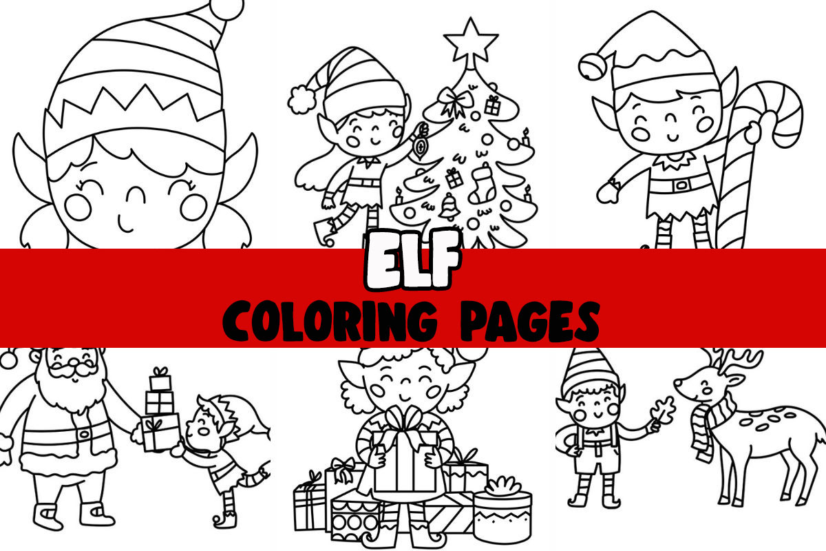 Elf coloring pages free printables