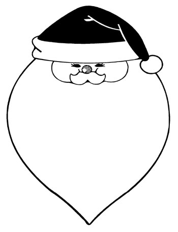 Santa face coloring page â