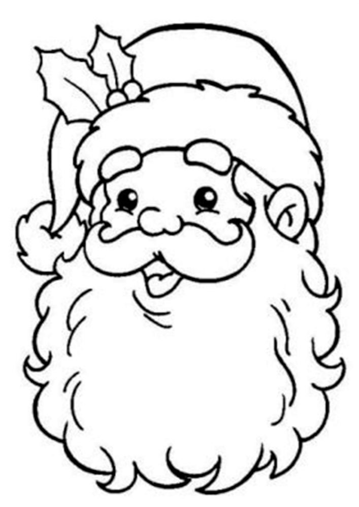 Free printable santa coloring pages for kids