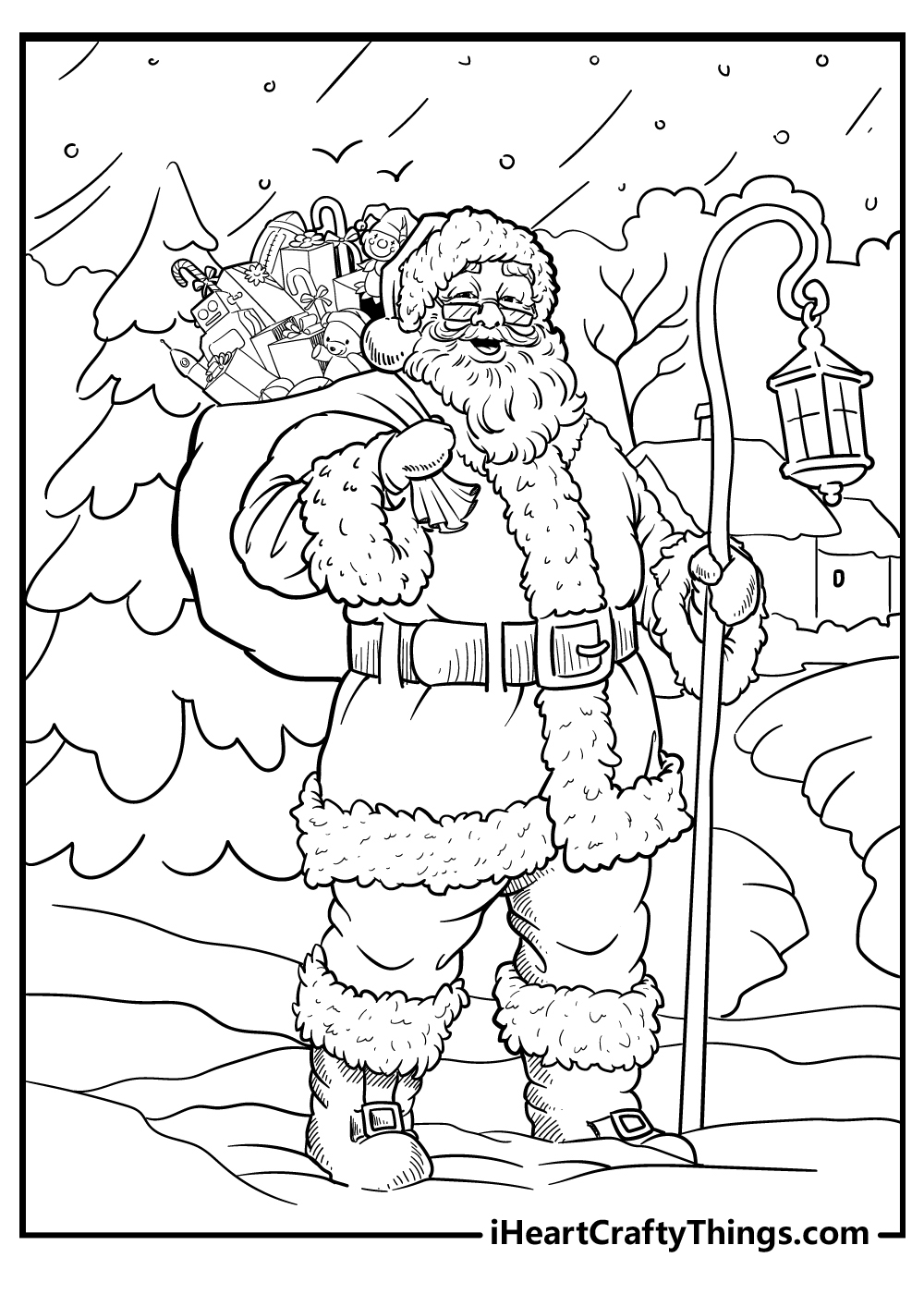 Free santa coloring pages