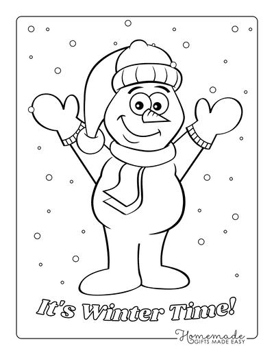 Best snowman coloring pages for kids adults