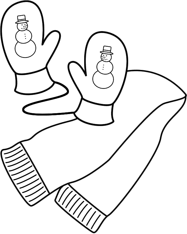 Mittens coloring pages