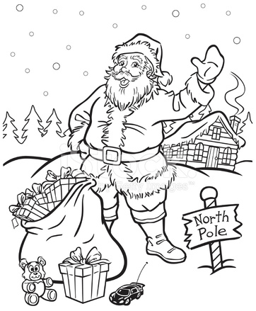 Coloring book santa claus stock photo royalty