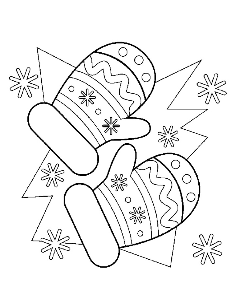 Mittens coloring pages