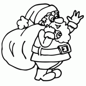 Santa hat coloring pages printable for free download