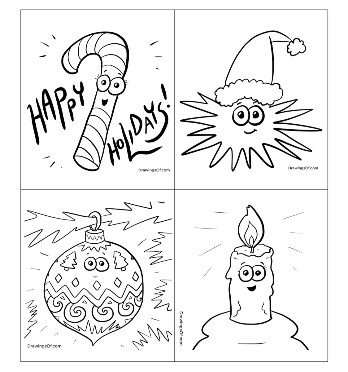 Christmas coloring pages free printable sheets