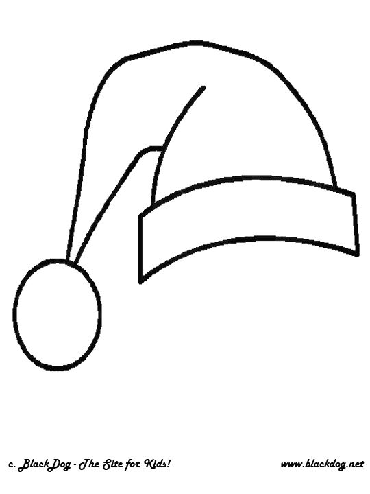 Santa hat colouring pages page santa hat kids santa hat printable christmas coloring pages