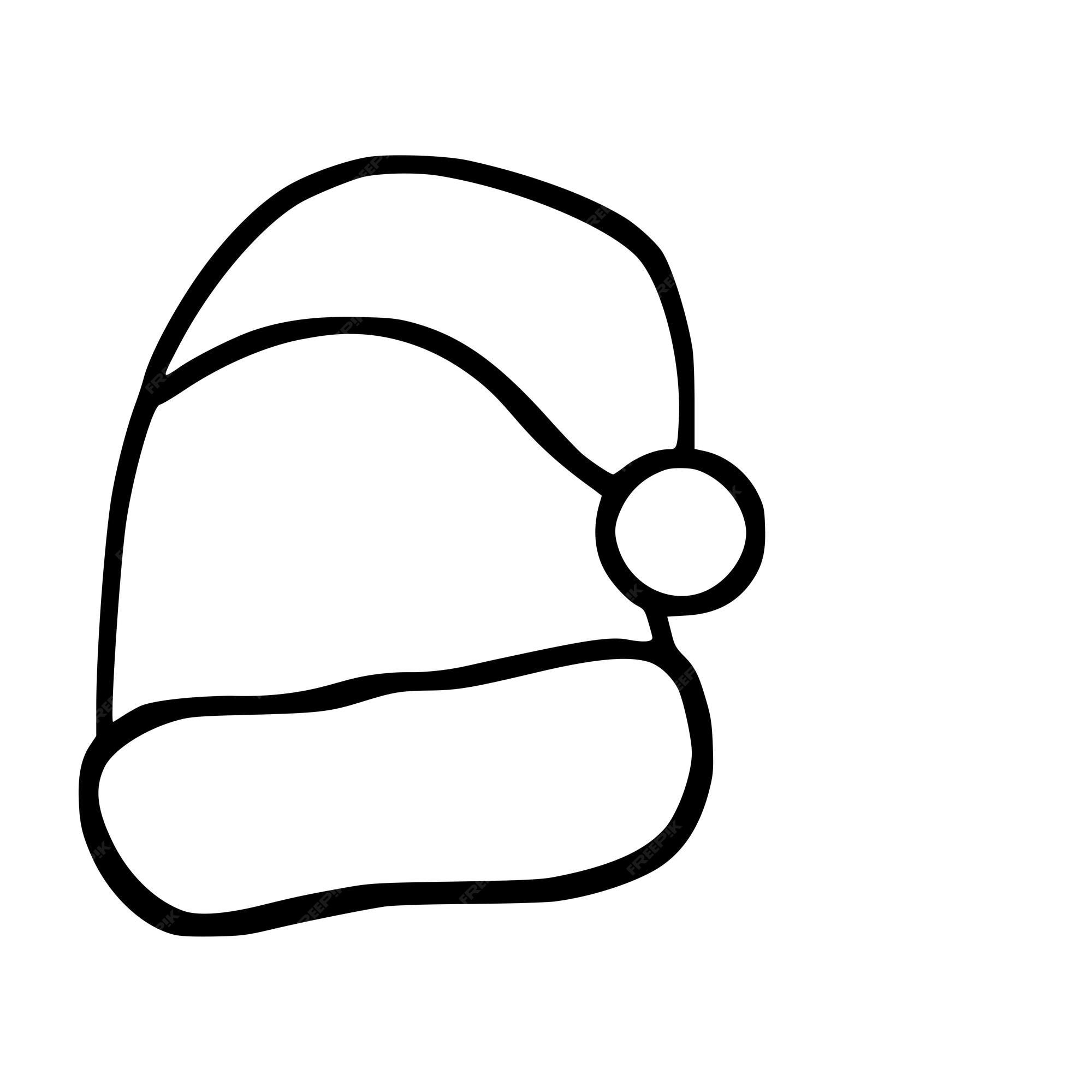 Premium vector doodle santas hat christmas hat vector illustration