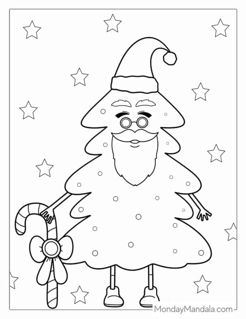 Santa coloring pages free pdf printables