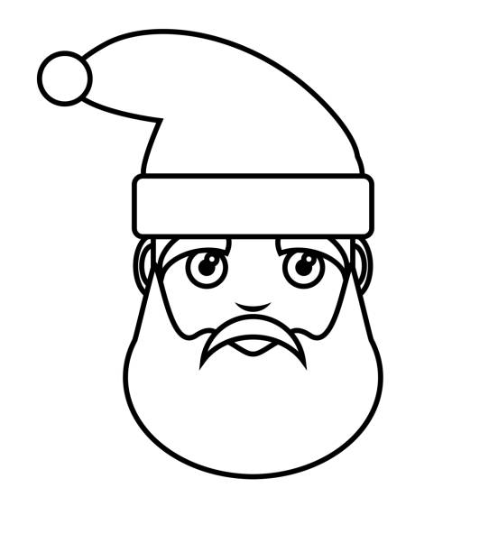 Santa hat coloring page pictures stock photos pictures royalty