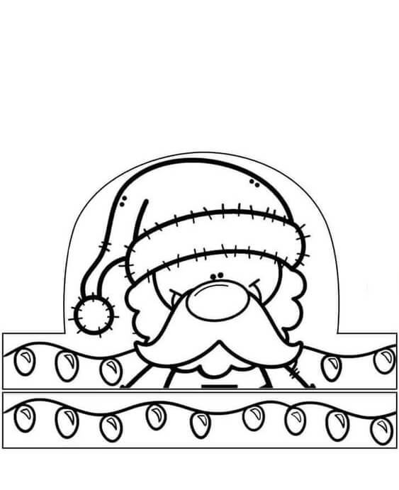 Free easy to print christmas lights coloring pages